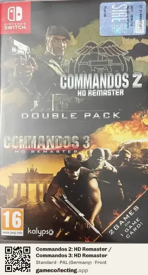 Commandos 2: HD Remaster / Commandos 3: HD Remaster Nintendo Switch, Germany box front