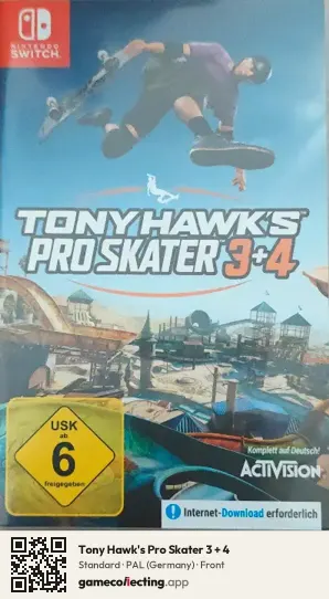 Tony Hawk's Pro Skater 3 + 4 Nintendo Switch, Germany box front