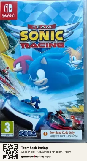 Team Sonic Racing Nintendo Switch, United Kingdom box front
