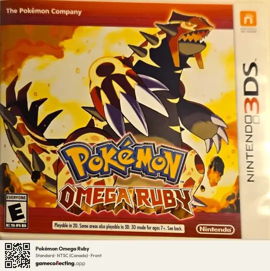 Pokémon Omega Ruby Nintendo 3DS, Canada box front
