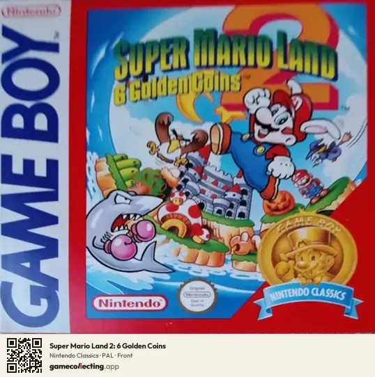Super Mario Land 2: 6 Golden Coins Game Boy, PAL box front