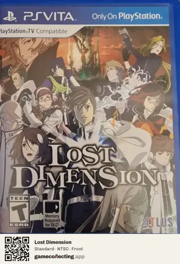 Lost Dimension PlayStation Vita, NTSC box front