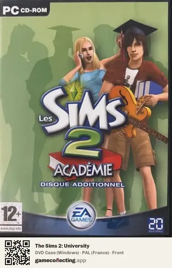 The Sims 2: University Computer, France box front