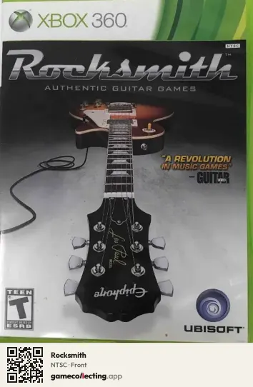 Rocksmith Xbox 360, NTSC box front