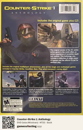 Counter-Strike 1: Anthology Computer, NTSC box back