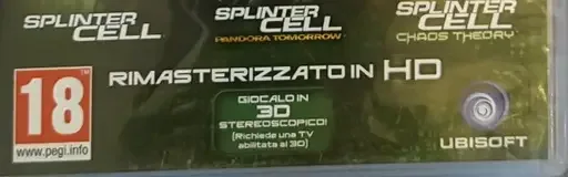 Tom Clancy's Splinter Cell Trilogy, the PEGI square on its front