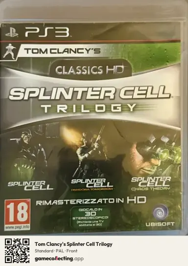 Tom Clancy's Splinter Cell Trilogy PlayStation 3, PAL box front