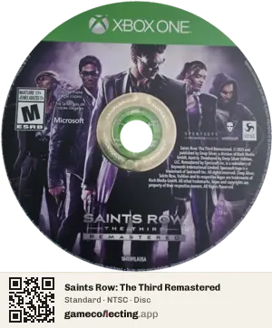 Saints Row: The Third Remastered Xbox One, NTSC disc