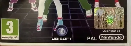 Just Dance 2, the PEGI square on its front