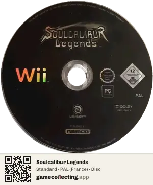 Soulcalibur Legends Nintendo Wii, PAL disc