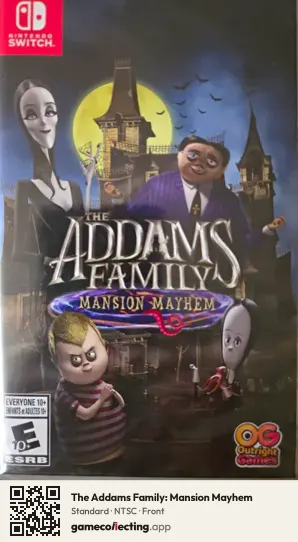 The Addams Family: Mansion Mayhem Nintendo Switch, NTSC box front