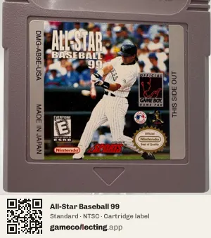 All-Star Baseball 99 Game Boy, NTSC cartridge label
