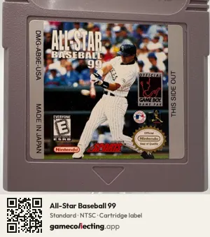 All-Star Baseball 99 Game Boy, NTSC cartridge label