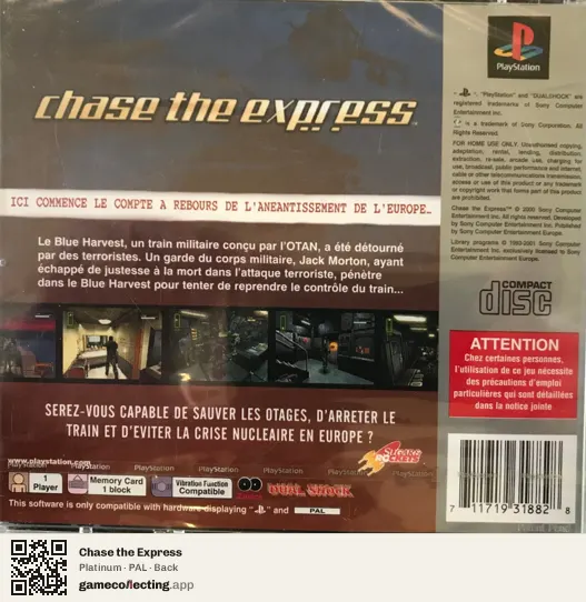 Chase the Express PlayStation, PAL box back