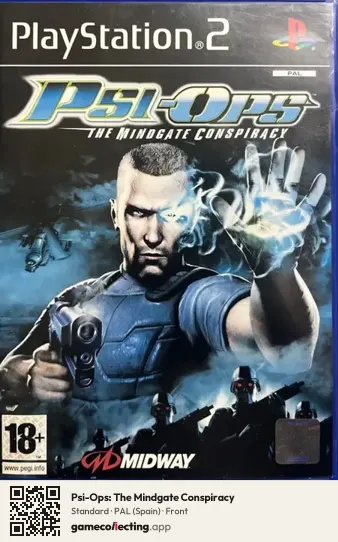 Psi-Ops: The Mindgate Conspiracy PlayStation 2, PAL box front