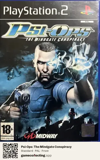 Psi-Ops: The Mindgate Conspiracy PlayStation 2, PAL box front