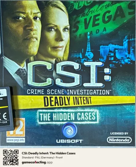 CSI: Deadly Intent: The Hidden Cases Nintendo DS, Germany box front
