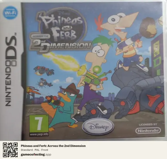 Phineas and Ferb: Across the 2nd Dimension Nintendo DS, PAL box front