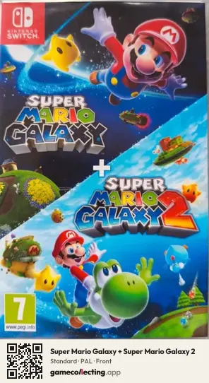Super Mario Galaxy + Super Mario Galaxy 2 Nintendo Switch, PAL box front