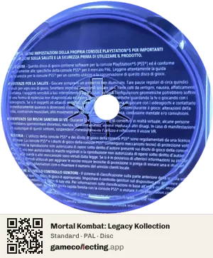 Mortal Kombat: Legacy Kollection PlayStation 5, PAL disc