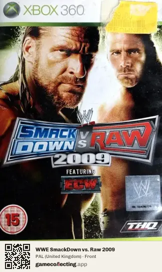 WWE SmackDown vs. Raw 2009 Xbox 360, United Kingdom box front