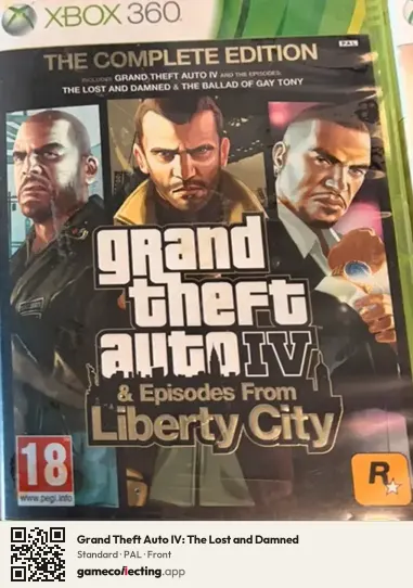 Grand Theft Auto IV: The Lost and Damned Xbox 360, PAL box front