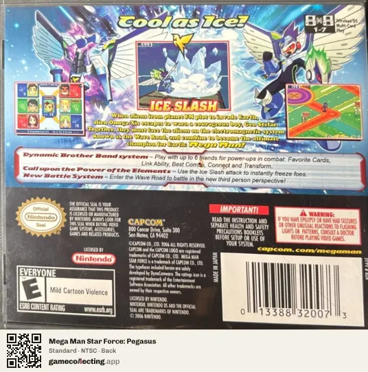 Mega Man Star Force: Pegasus Nintendo DS, NTSC box back