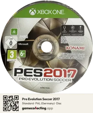 Pro Evolution Soccer 2017 Xbox One, PAL disc