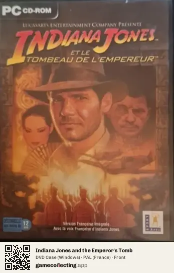 Indiana Jones and the Emperor's Tomb Computer, France box front