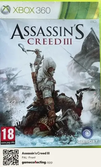 Assassin's Creed III Xbox 360, PAL box front