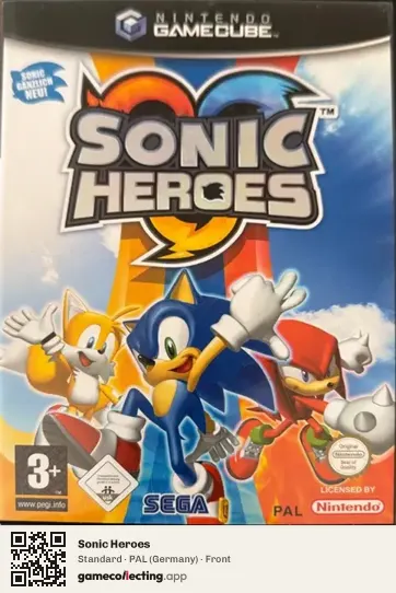 Sonic Heroes Nintendo GameCube, Germany box front