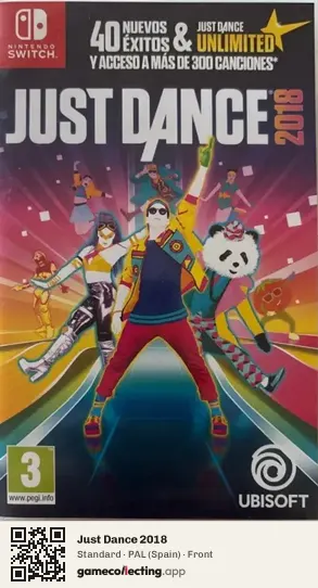 Just Dance 2018 Nintendo Switch, Spain box front