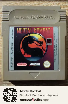 Mortal Kombat Game Boy, PAL cartridge label