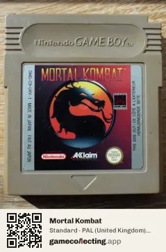Mortal Kombat Game Boy, PAL cartridge label