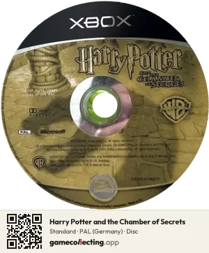 Harry Potter and the Chamber of Secrets Xbox, PAL disc