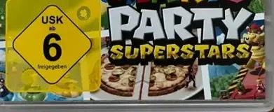 Mario Party Superstars, the USK square on its front