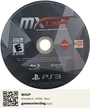 MXGP PlayStation 3, NTSC disc