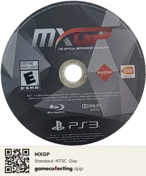 MXGP PlayStation 3, NTSC disc