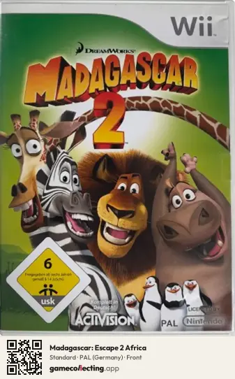 Madagascar: Escape 2 Africa Nintendo Wii, Germany box front
