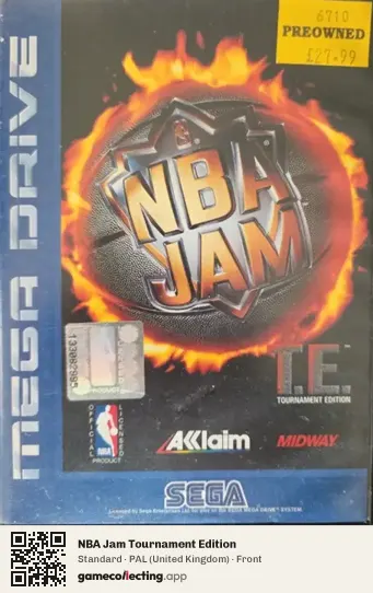 NBA Jam Tournament Edition Sega Mega Drive / Genesis, United Kingdom box front