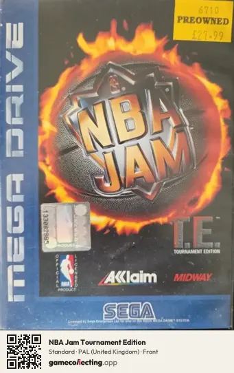 NBA Jam Tournament Edition Sega Mega Drive / Genesis, United Kingdom box front