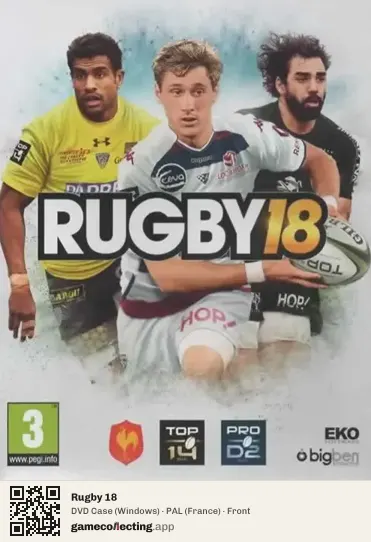 Rugby 18 Computer, France box front
