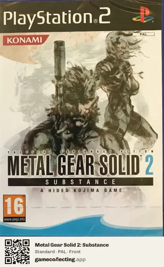 Metal Gear Solid 2: Substance PlayStation 2, PAL box front