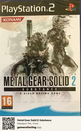Metal Gear Solid 2: Substance PlayStation 2, PAL box front