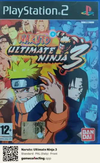 Naruto: Ultimate Ninja 3 PlayStation 2, Italy box front