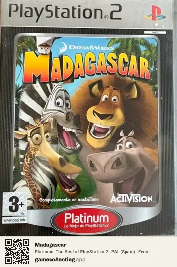 Madagascar PlayStation 2, Spain box front