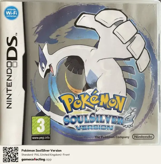 Pokémon SoulSilver Version Nintendo DS, United Kingdom box front