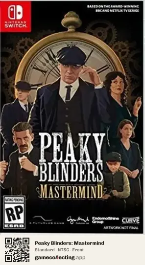 Peaky Blinders: Mastermind Nintendo Switch, NTSC box front