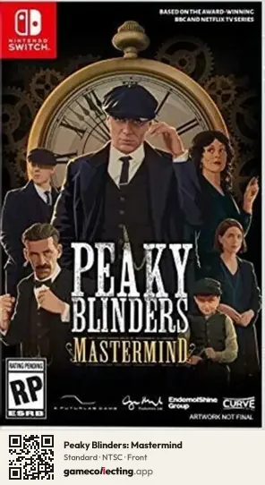 Peaky Blinders: Mastermind Nintendo Switch, NTSC box front
