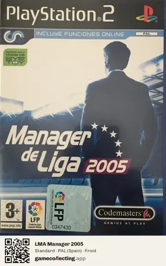 LMA Manager 2005 PlayStation 2, Spain box front